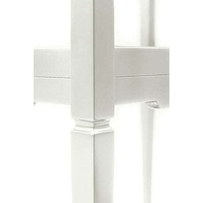 Jonathan Charles Lacquered White Side Table with Drawer
