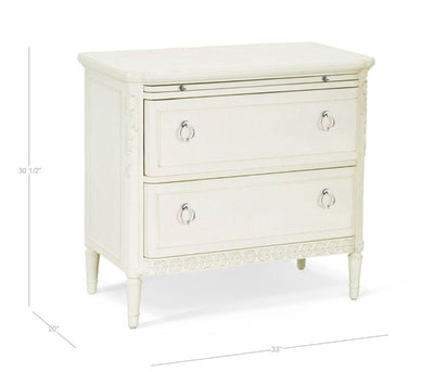Jonathan Charles Floral Motif Bedside Table with Drawers