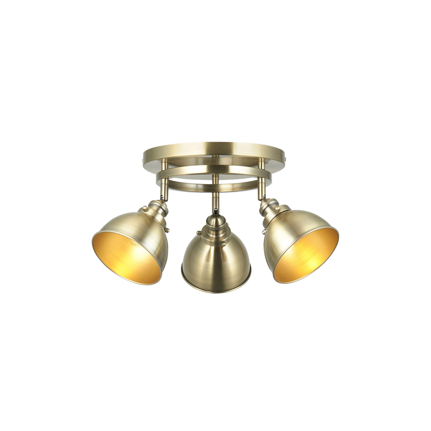 Hoggeston 3 Round Ceiling Light Brass