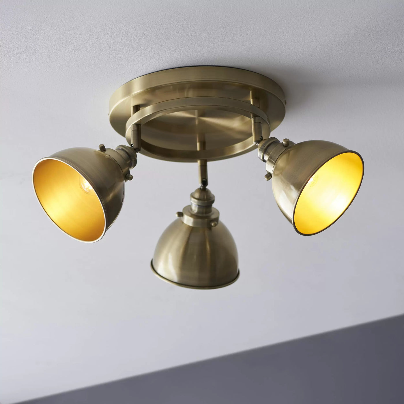 Hoggeston 3 Round Ceiling Light Brass