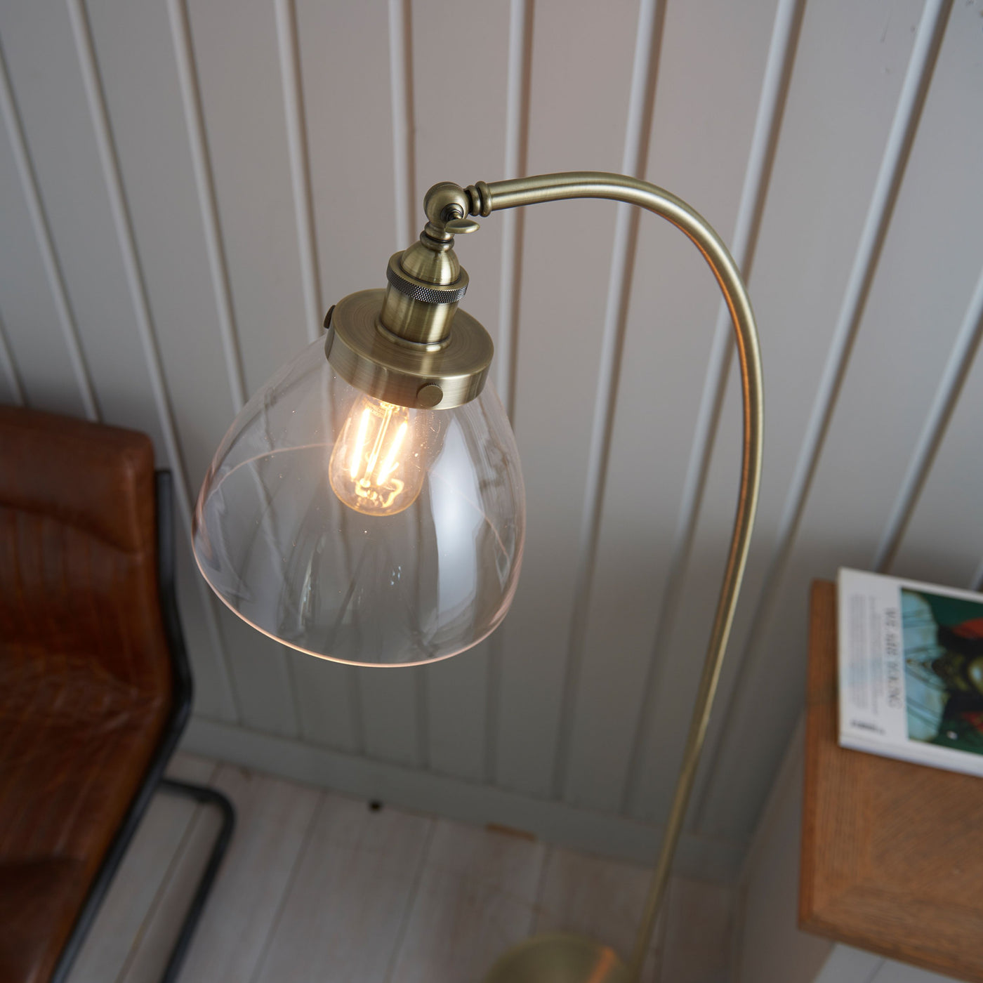 Chadderton Floor Lamp Antique Brass