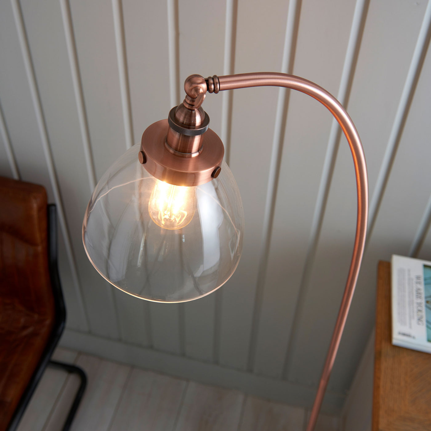 Chadderton Floor Lamp Aged Copper