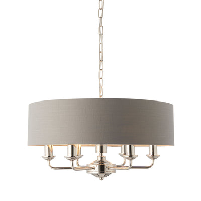 Chickerell 6 Pendant Light Nickle & Charcoal 350-1200mm