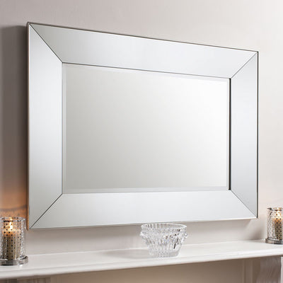 Hedsor Rectangular Mirrored Frame Wall Mirror 48x36"