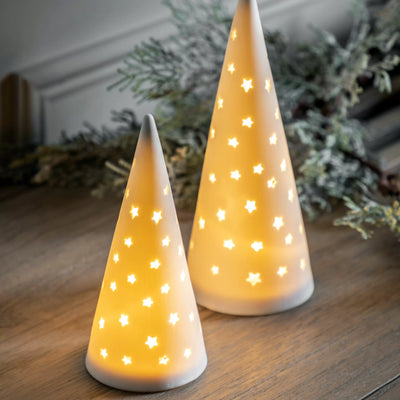Twinkle Tree with LED White Set of 2