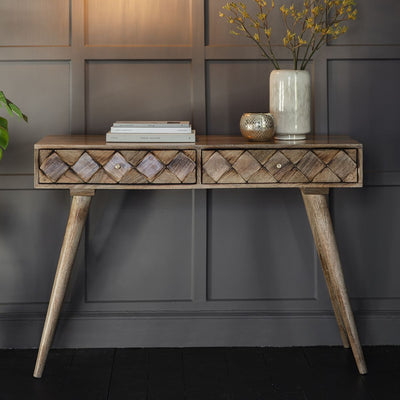 Hayle Console Table Burnt Wax
