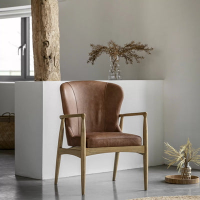 Latchbrook Armchair Ant Brown Leather 670x640x900mm