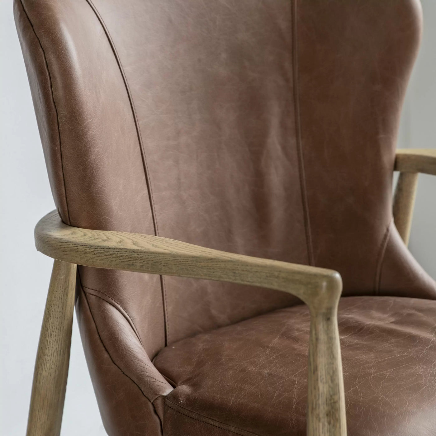 Latchbrook Armchair Ant Brown Leather 670x640x900mm
