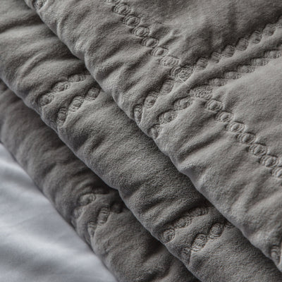 Felton Cotton Bedspread Grey