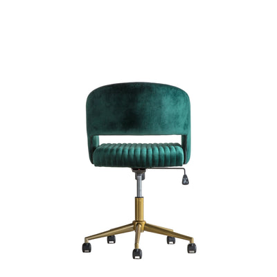 Dunball Swivel Chair Green Velvet