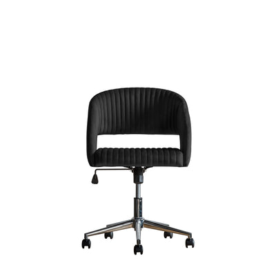 Dunball Swivel Chair Black Velvet