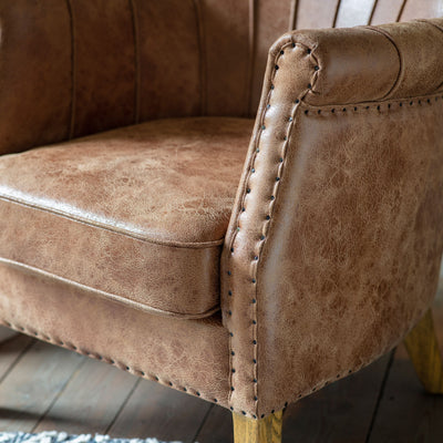 Chew Armchair Brown Leather