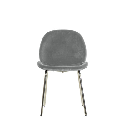 Calenick Chair Light Grey Velvet (2pk)