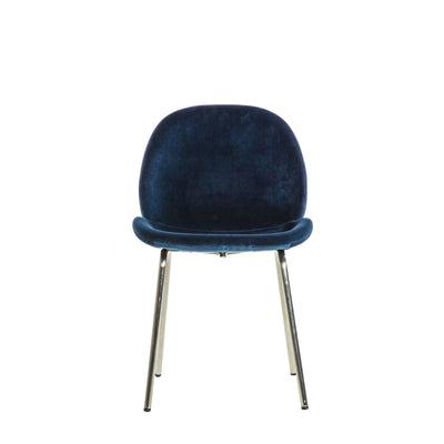 Calenick Chair Petrol Blue Velvet (2pk)
