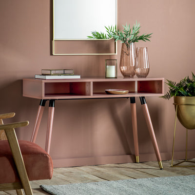 Chipping Console Table Pink 1100x450x770mm