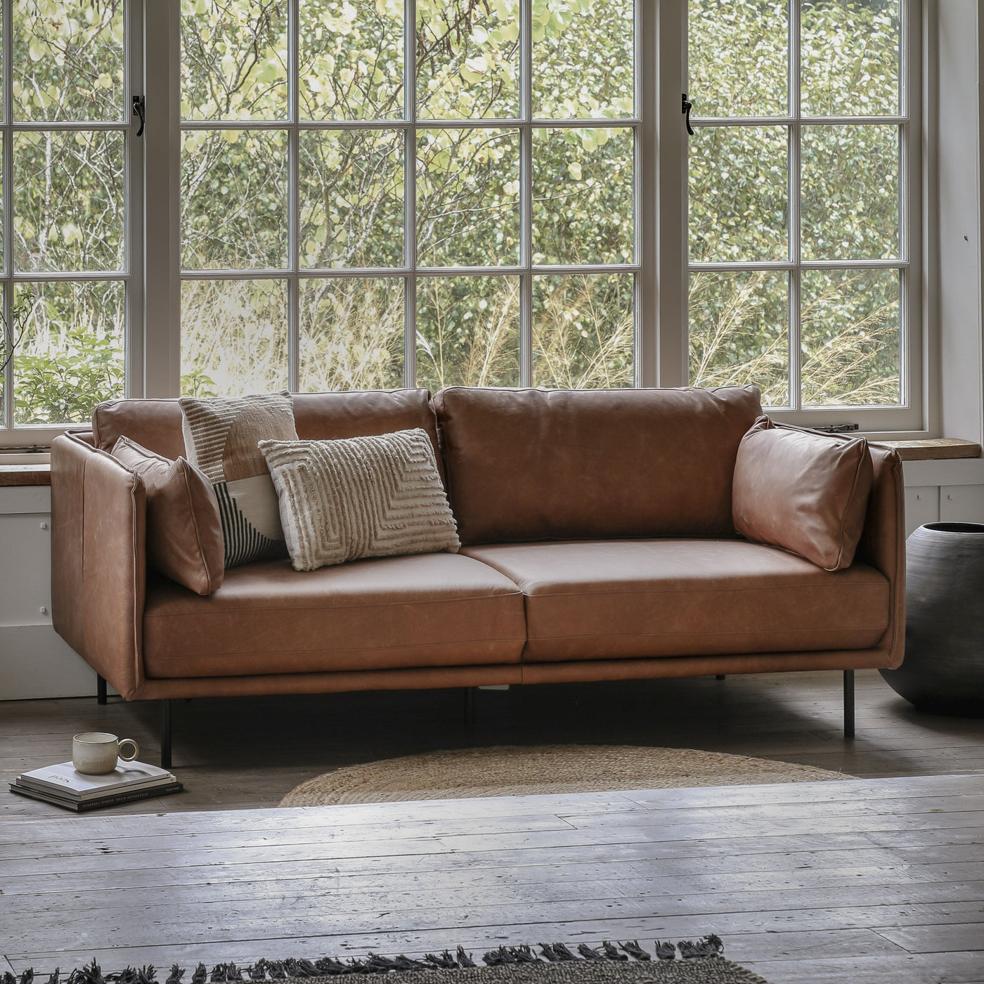 Hillend Sofa Brown Leather