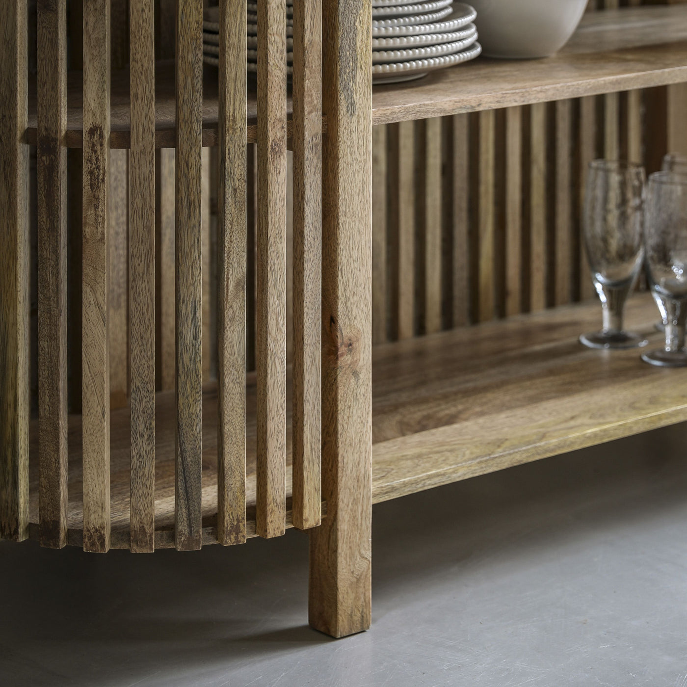 Herodsfoot Slatted Console Table 1400x400x700mm