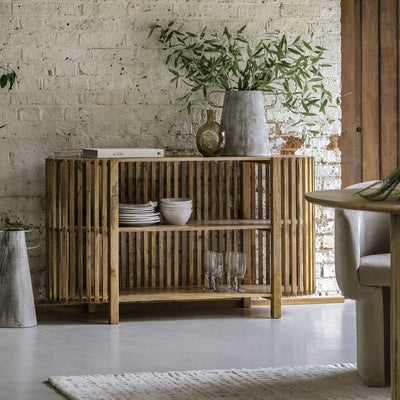 Herodsfoot Slatted Console Table 1400x400x700mm