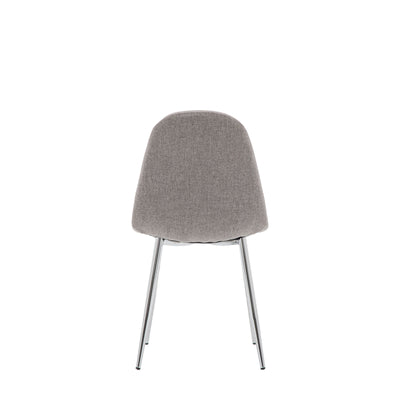 Ditcheat Dining Chair 2pk - Chrome/Grey