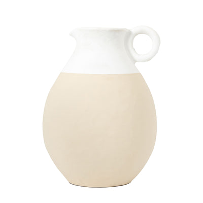 Ebbw Pitcher Vase Large White Natural