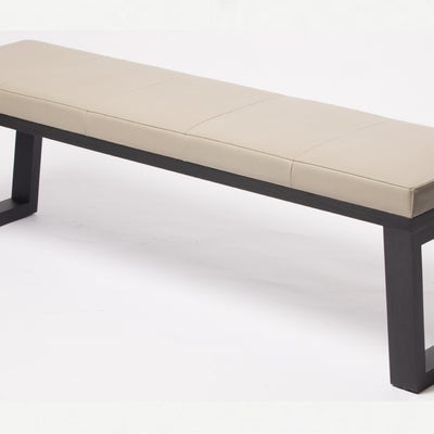 Arlington Bench French Grey Leather