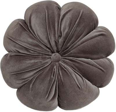 Malini Round Fleur Grey Cushion