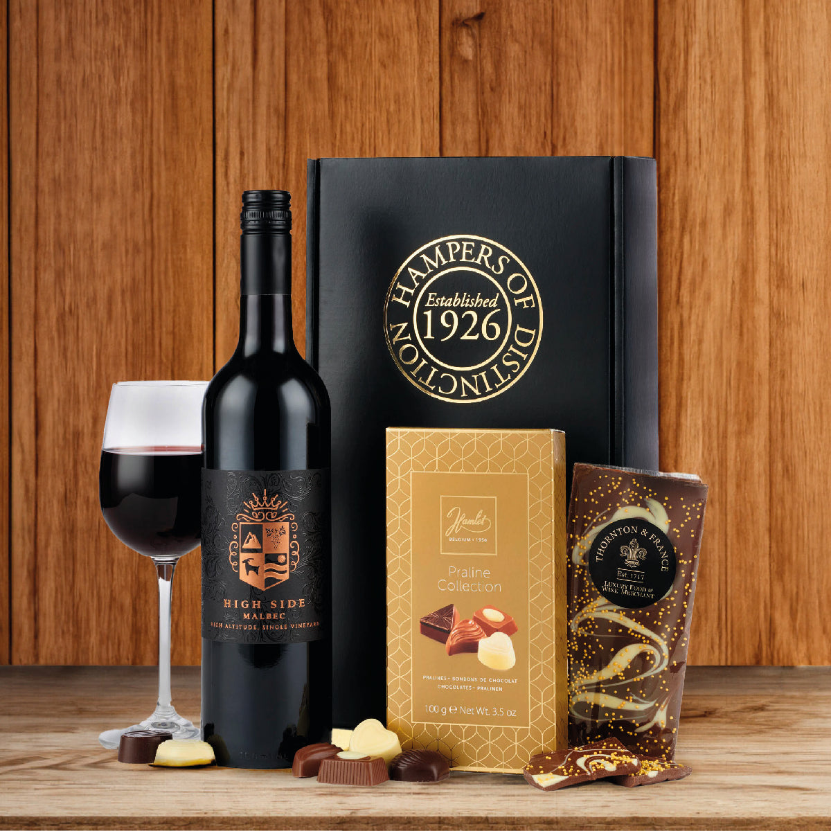 Red Wine & Chocolates Gift Box - House of Isabella UK