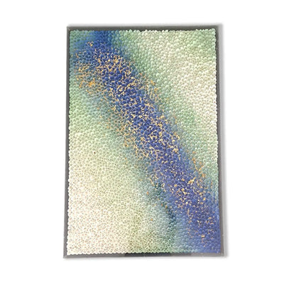 Abstract saa paper green gold boxed