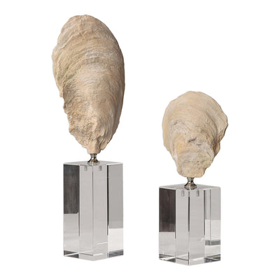 Uttermost Oyster Shell Sculptures, Set of 2