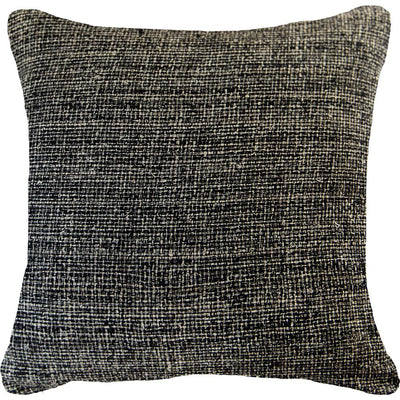 Bandhini Homewear Design Accessories Black / 55cm x 55cm / 22 x 22inches Weave Tweed Chester Black Lounge Cushion 55 x 55 cm | OUTLET House of Isabella UK