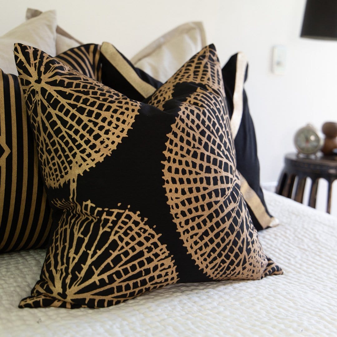 Bandhini Homewear Design Accessories Bone Lily Pad Lounge Cushion 55 x 55 cm House of Isabella UK