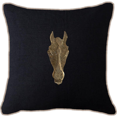 Bandhini Homewear Design Accessories Creature Metal Horse Head Lounge Cushion 55x55cm House of Isabella UK