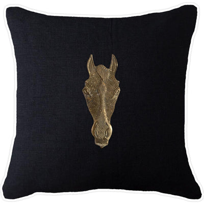 Bandhini Homewear Design Accessories Creature Metal Horse Head Lounge Cushion 55x55cm House of Isabella UK