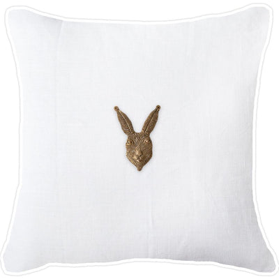 Bandhini Homewear Design Accessories Creature Metal Rabbit Head Lounge Cushion 55x55cm House of Isabella UK