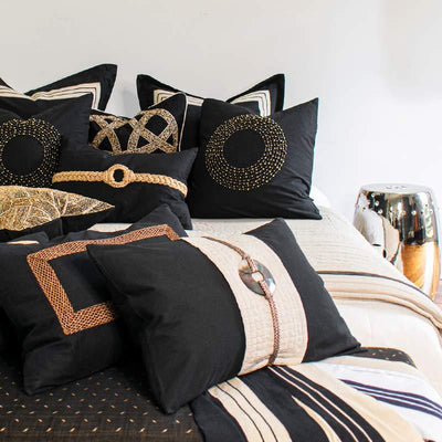 Bandhini Homewear Design Accessories Disc Bead Lounge Cushion 55 x 55 cm House of Isabella UK