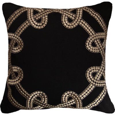 Bandhini Homewear Design Accessories Dot Chain Knot Lounge Cushion 55x55cm House of Isabella UK