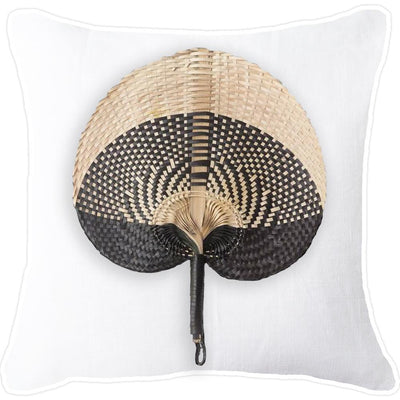 Bandhini Homewear Design Accessories Fan Raffia Lounge Cushion 55 x 55 cm House of Isabella UK