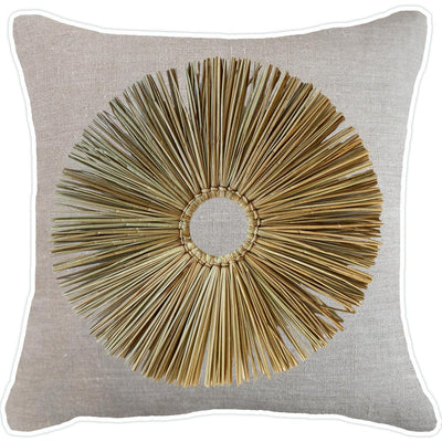 Bandhini Homewear Design Accessories Grass Ring Lounge Cushion 55x55cm House of Isabella UK