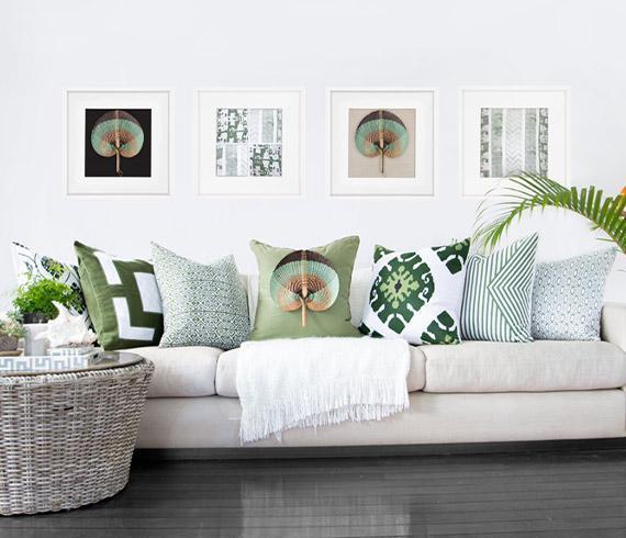 Bandhini Homewear Design Accessories Inner Ikat Repeat Lounge Cushion 55x55cm House of Isabella UK