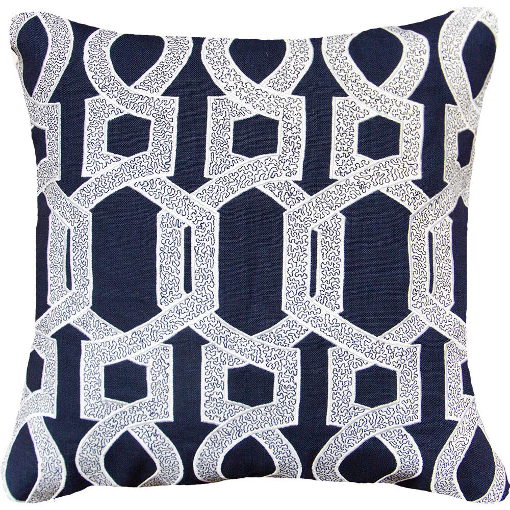 Bandhini Homewear Design Accessories Inter Hexagon Scroll Lounge Cushion 55 x 55cm House of Isabella UK