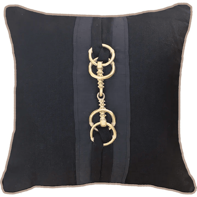 Bandhini Homewear Design Accessories Metal Horse Bit Lounge Cushion 55 x 55cm House of Isabella UK