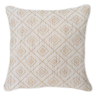 Bandhini Homewear Design Accessories Natural / 55cm x 55cm / 22 x 22inches Weave Cross Natural Lounge Cushion 55 x 55 cm House of Isabella UK