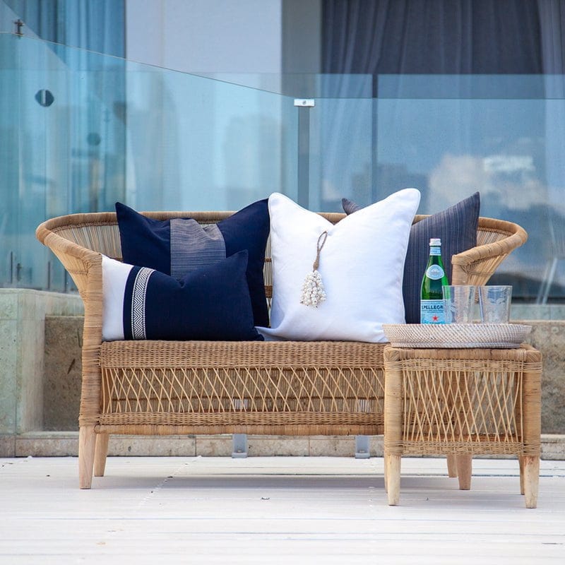 Bandhini Homewear Design Accessories Outdoor Nautical Stripe Lounge Cushion 55 x 55 cm House of Isabella UK