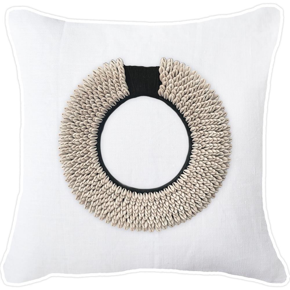 Bandhini Homewear Design Accessories Shell Ring Black Lounge Cushion 55 x 55 cm House of Isabella UK