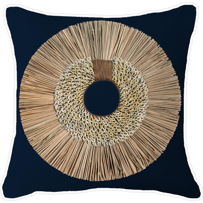 Bandhini Homewear Design Accessories Shell Ring Coffee with Wood Sticks Lounge Cushion 55 x 55 cm House of Isabella UK