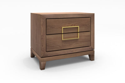 Berkeley London Designs Sleeping Walnut Lucca Bedside Cabinet with 2-Drawers House of Isabella UK