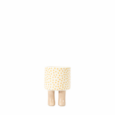 Bodhi Accessories Dotty Planter with Feet - Large Beige House of Isabella UK