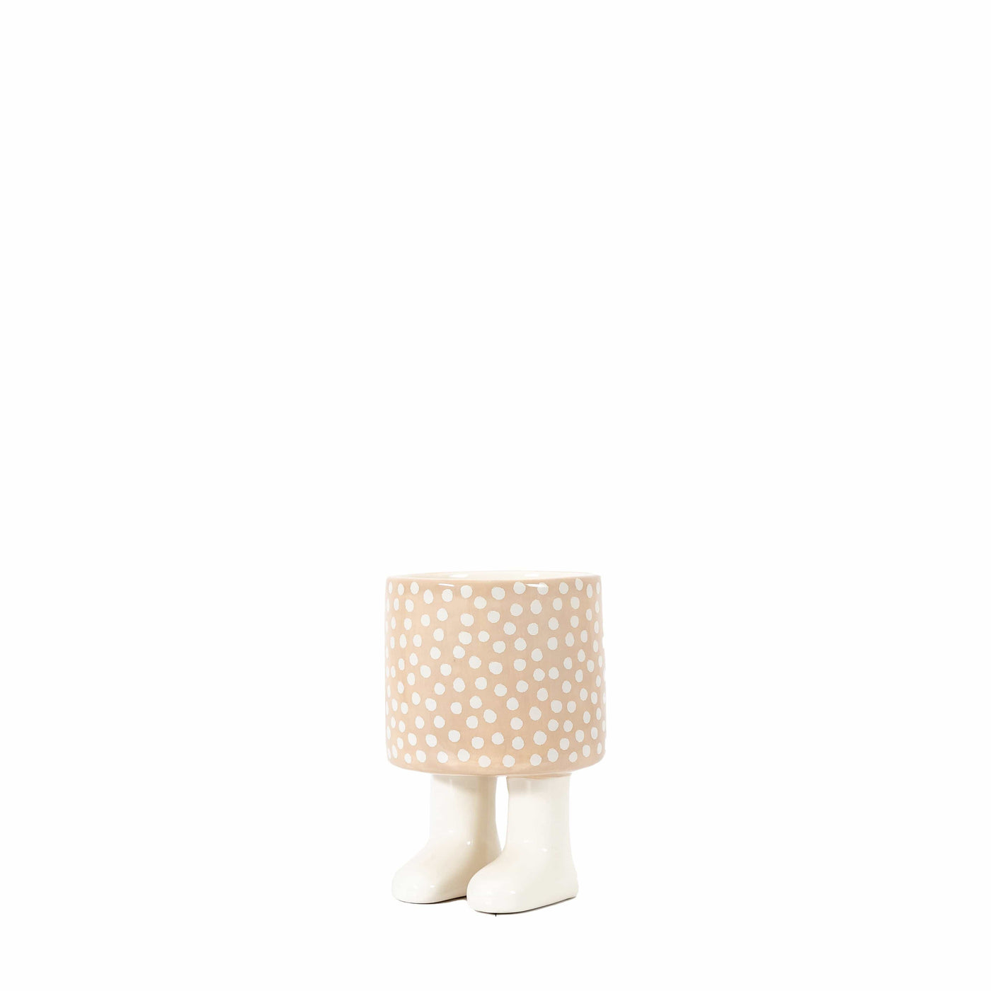Bodhi Accessories Dotty Planter with Feet - Large Beige House of Isabella UK