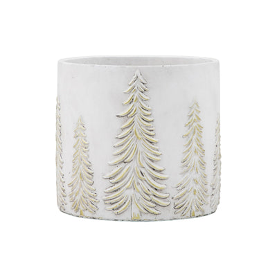 Bodhi Accessories Forest Planter White / Gold Medium House of Isabella UK