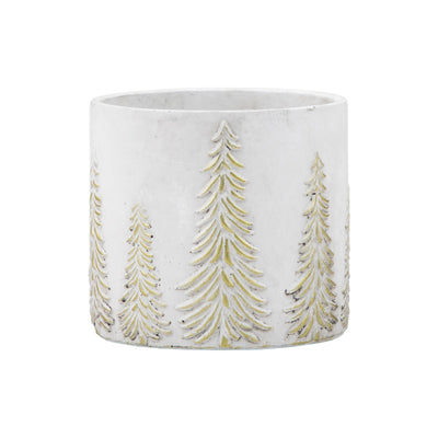 Bodhi Accessories Forest Planter White / Gold Medium House of Isabella UK